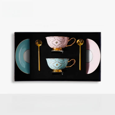 Creative Luxury Coffee Cup and Dish Set with Gift Box Exquisite Craftsmanship and Gift Selection