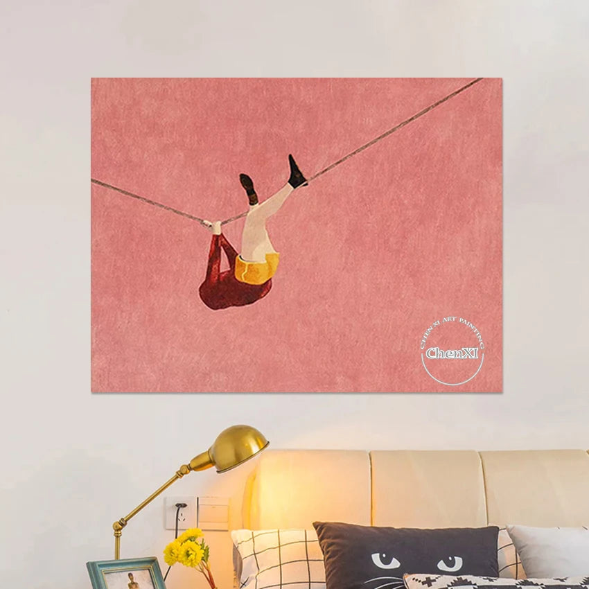 Contemporary Painting Abstract Figure Hand Drawing Design Wall Canvas Roll Art Crafts Frameless Modern Picture Home Decoration