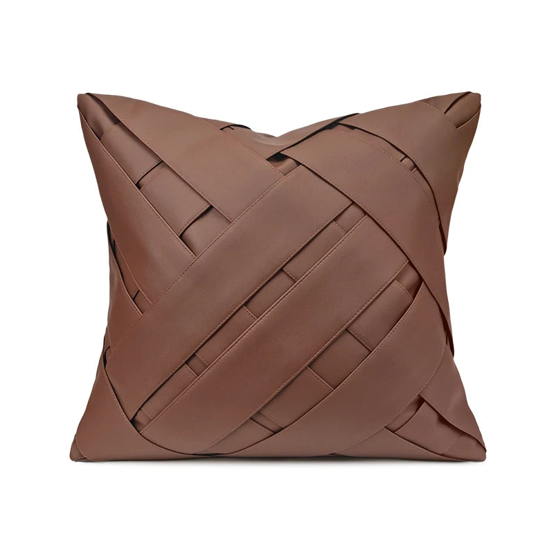 Modern Simple Bla Series Sofa Pillow Luxury Soft Decoration Sample Room Pig Skin Simulation Long Waist Pillow Cuion