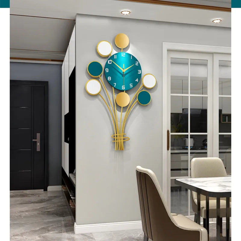 Large Balloon Wall Clocks for Living Room, Modern Design, Big Classic Office Wall Watch, Luxury Brief Iron Clock, Home Decor