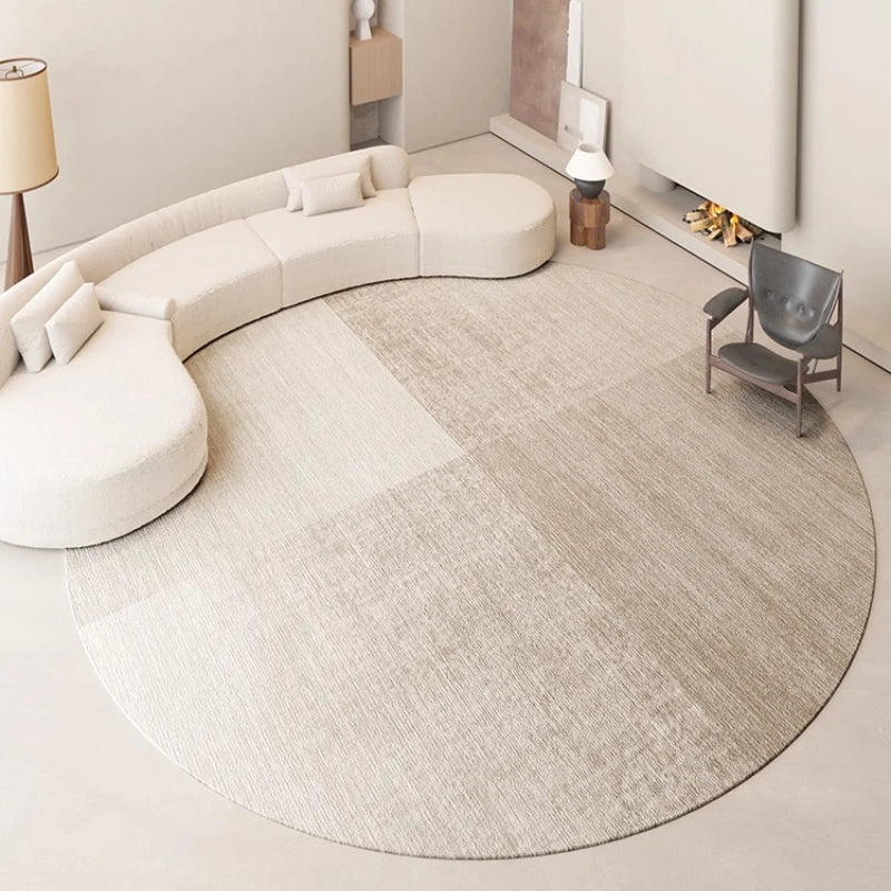 Cream Style Carpets for Living Room Thicken Plush Bedroom Decor Round Carpet Fluffy Soft Lounge Floor Mat Washable Cloakroom Rug