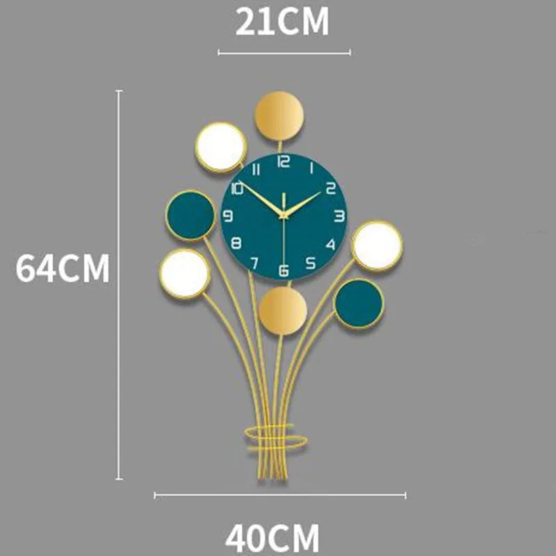 Large Balloon Wall Clocks for Living Room, Modern Design, Big Classic Office Wall Watch, Luxury Brief Iron Clock, Home Decor