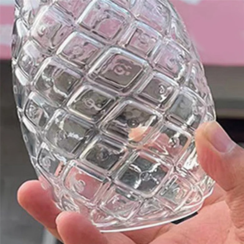 RMWIN-3Pcs Pineapple Cocktail Glasses Embossed Juice Glasses For Cocktails And Drinks