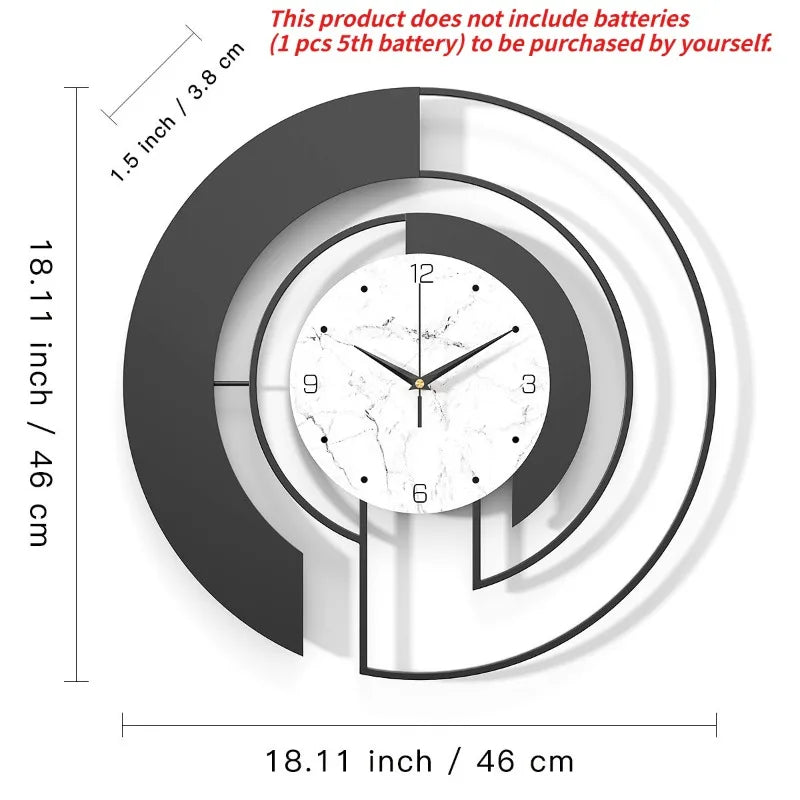 Nordic Light Luxury Metal Wall Clock Fashion Design Large Home Decoration Pendant Clock Hotel Living Room Wall Hanging Clocks