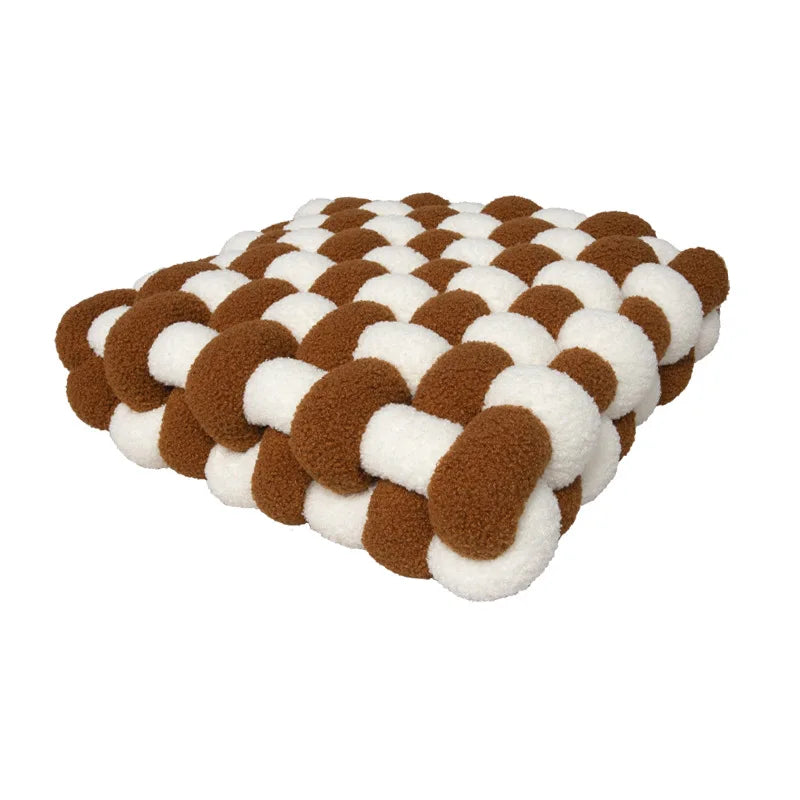 Nordic INS Lamb Velvet Square Woven Chair Pad Sofa Cuion Plu Pillow Decorative Bay Window Pad Office Area Coffee op