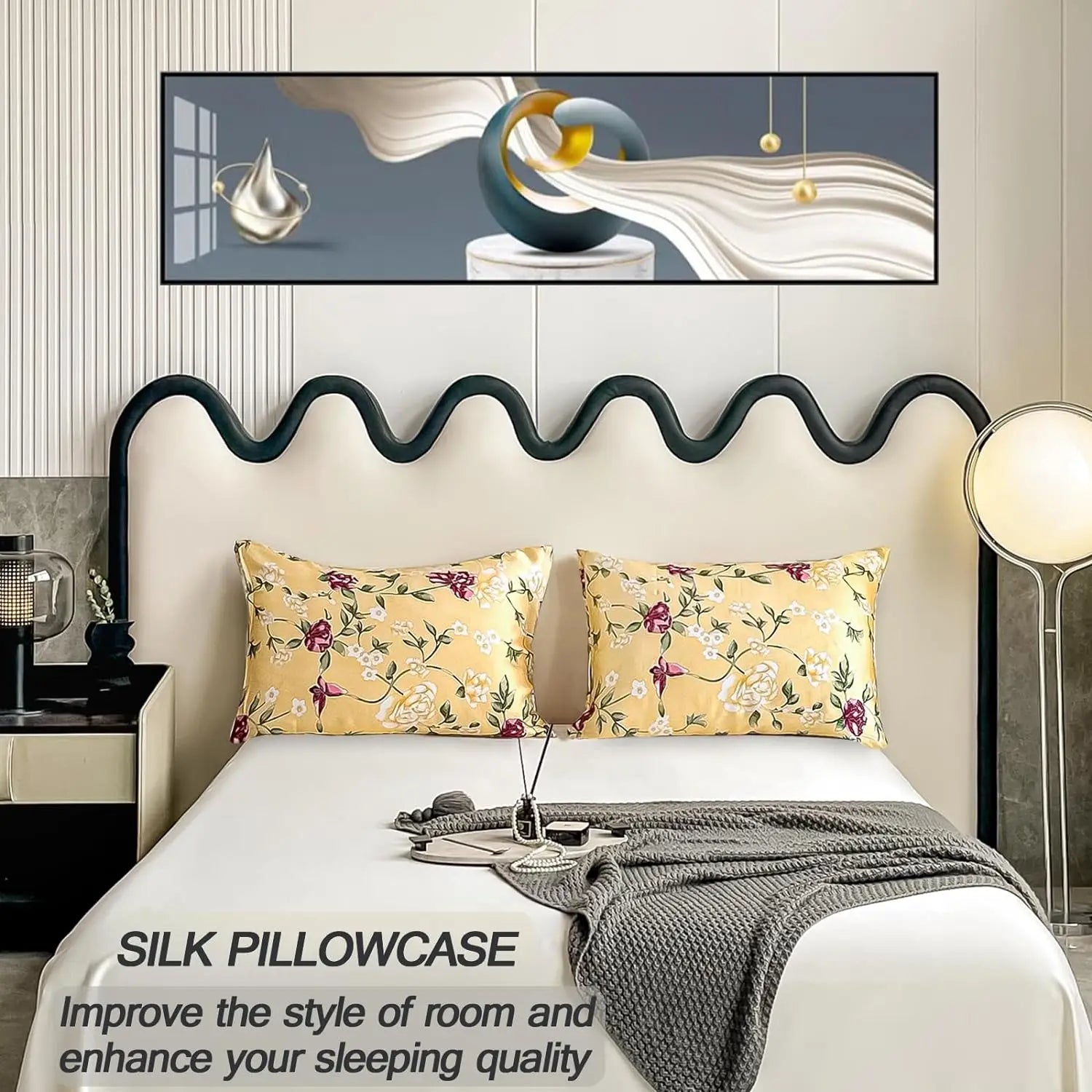 100% Both Sides Pure Natural Mulberry Silk Pillowcase with Zipper Closure  Soft and Cooling Silk Pillow Cases