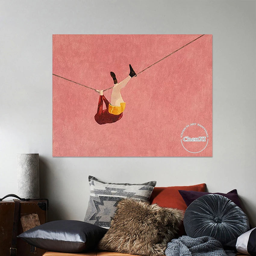 Contemporary Painting Abstract Figure Hand Drawing Design Wall Canvas Roll Art Crafts Frameless Modern Picture Home Decoration