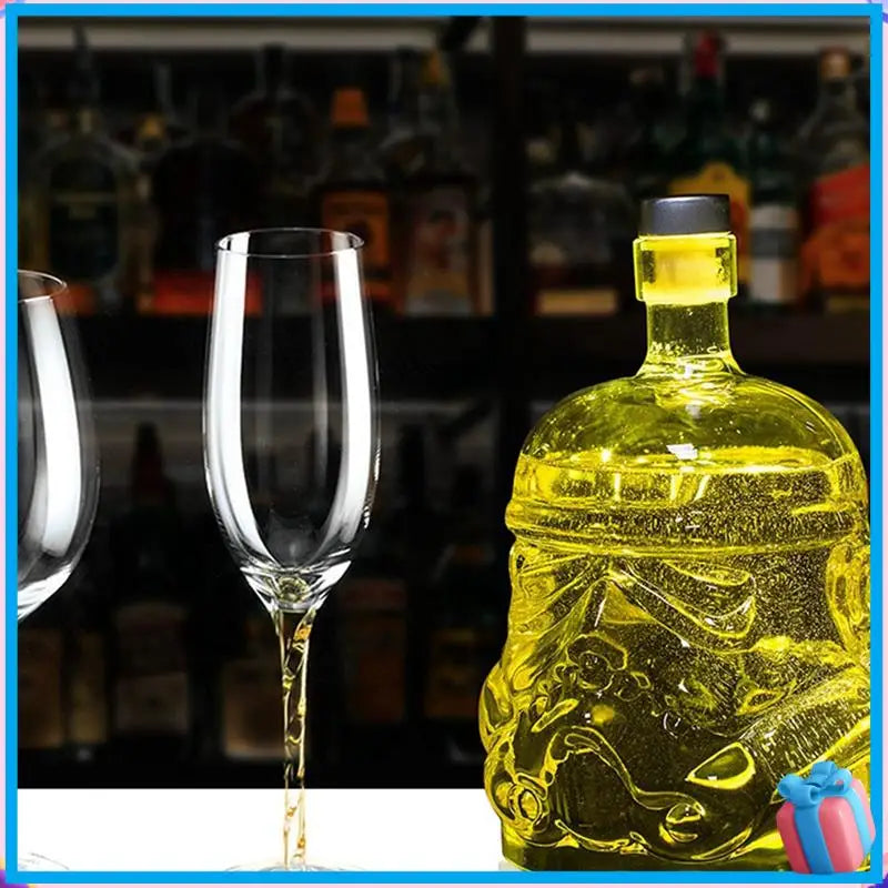 Transparent Skull Glass, High Borosilicate Glass, Heat-Resistant Wine Utensil,Skull Wine Bottle Durable