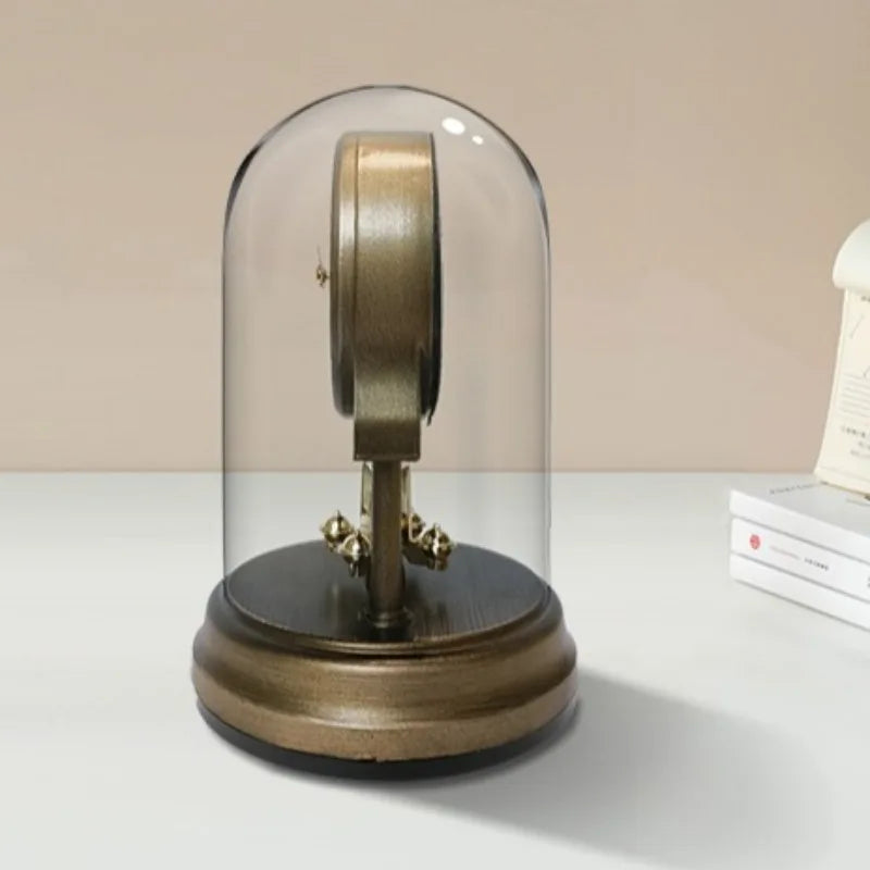 Vintage Table Clock Living Room Desk Clocks Aesthetic Decorative Tabletop Watch Silent Desktop Watches with Clear Clock Cover