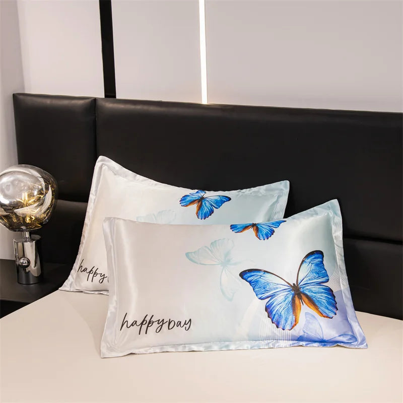 2PCS Satin Pillowcase ,Mulberry Silk Feeling Pillow Cases for Hair and Skin  Satin Cooling Pillow Covers