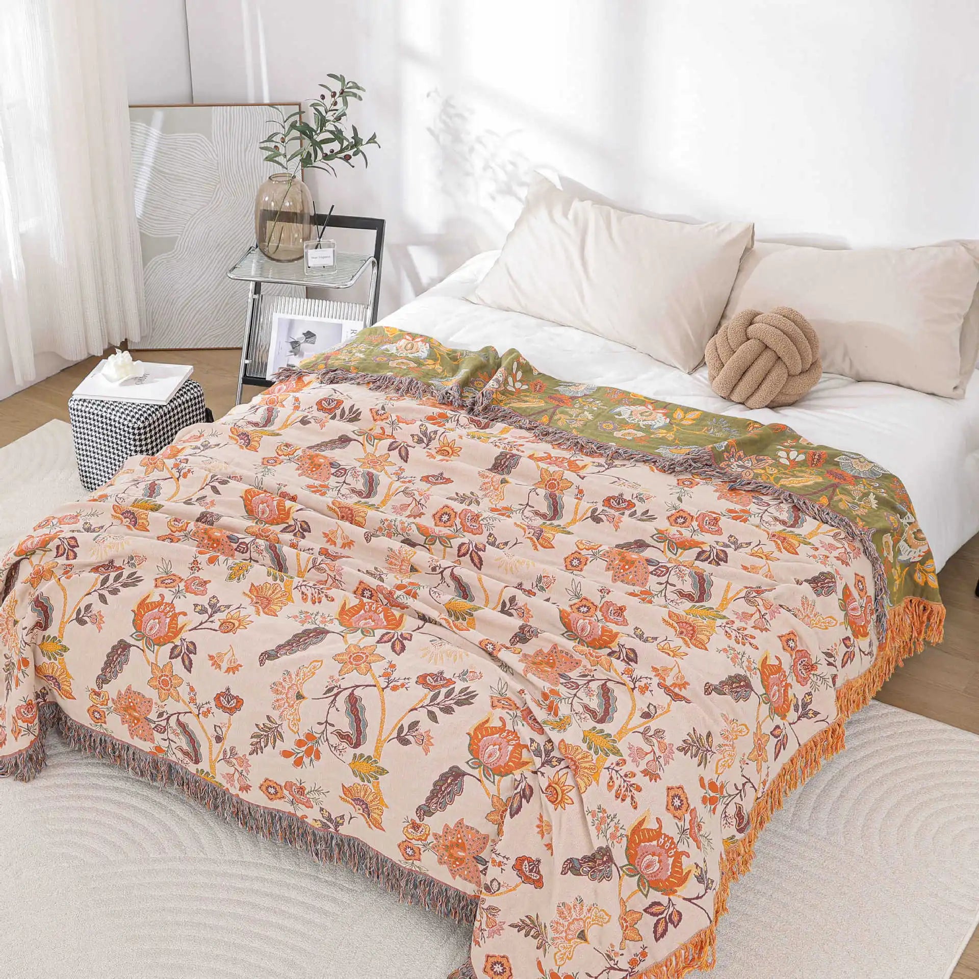 Japanese Cotton Double-sided Sofa Cover Throw Blanket For Bed Towel Cover Four Seasons General Quilt Bed Sheet Travel Blanket