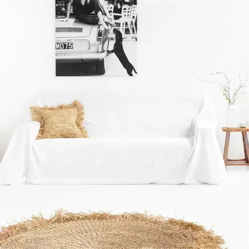 100% Linen Sofa Cover ,Premium Quality Sofa Slipcover, Soft Couch Chair Cover for Living Room Bedroom LOVESEAT Home Textile