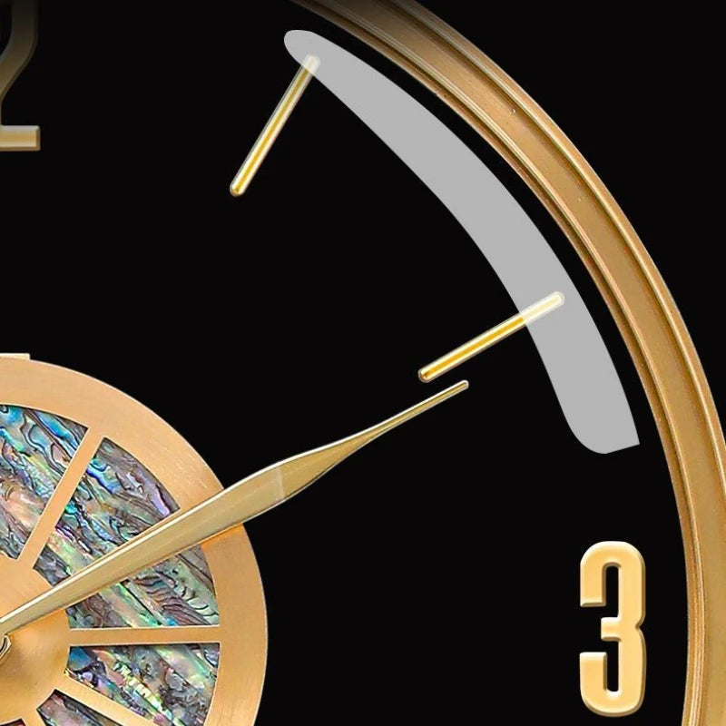 Large Metal Wall Clocks Silent Elegant Luxury Design Clocks Wall Modern Aesthetic Arts Watches Living Room Clock Decorative