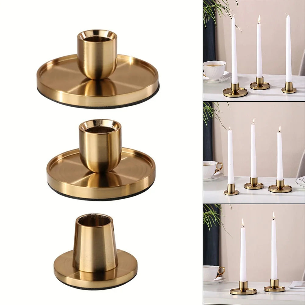 Golden Candle Holder Candlestick Decoration Crafts Table Wedding Home Decor Ornament Candlestick Candle Stand Decoration