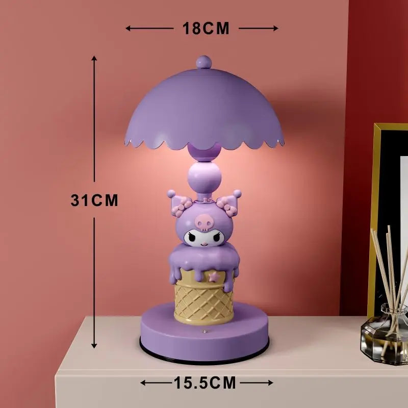 Sanrio Small Desk Lamp Cartoon My Melody Headboard Lamp Eye Friendly Study Rechargeable Girl Study Desktop Cute Decoration Gifts