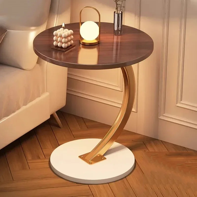 Space-Saving Round Coffee Table with Storage – view 2, modern home furniture