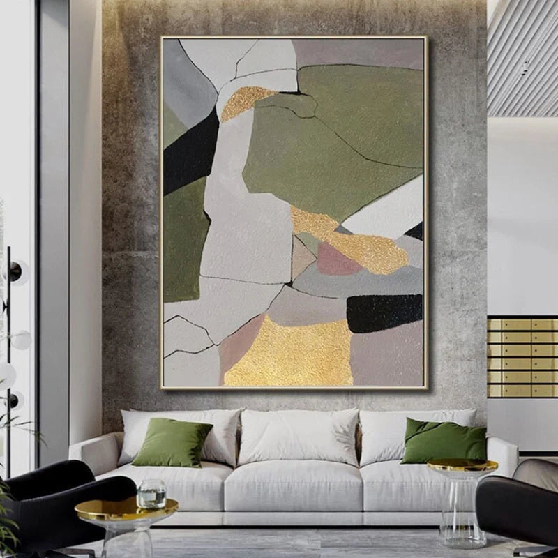 Huge Minimalist Picture Art 100% Hand Painted Abstract Oil Painting On Canvas Wall Art  For Living Room Home Decoration No Frame