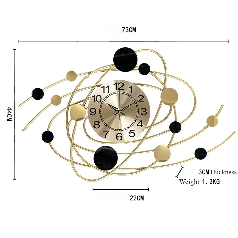 Wall Clock 6.6 Inches Luxury Living Room Modern Wall Clocks Aesthetic Elegant Stylish Kitchen Clock Big Size Decoration Home