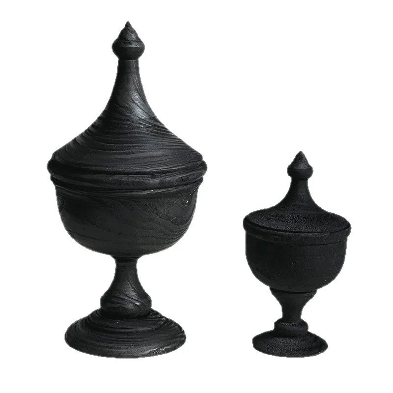 Wooden Sculptures Modern Sculpture Elegant Aesthetic Creative Ornaments Miniature Luxury Table Accessories Home Decorations