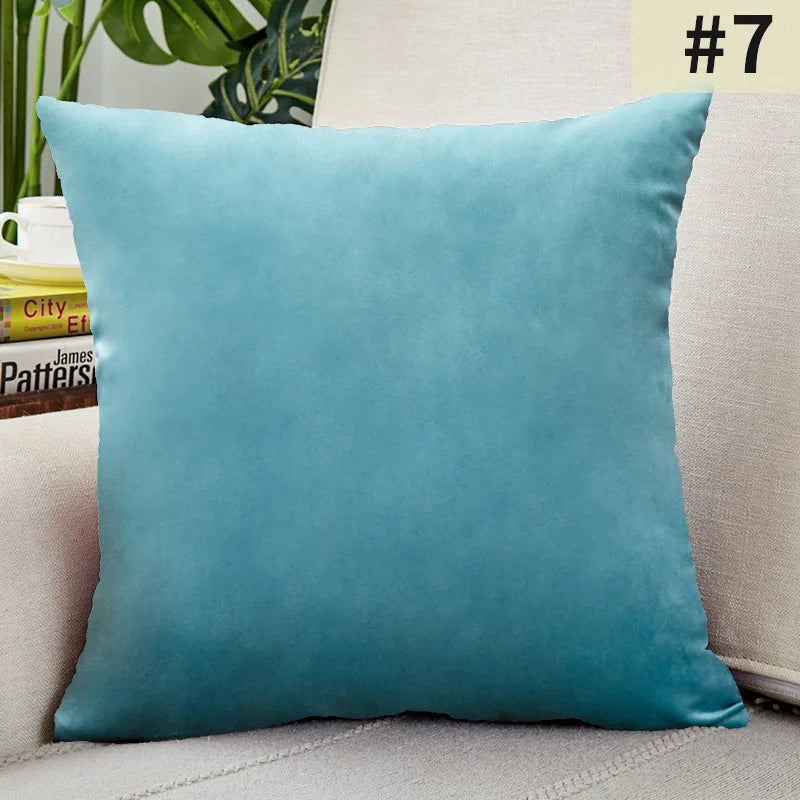 Velvet Cushion Cover Solid Color Throw Pillow Covers for Living Room Sofa Decorative Pillow Home Decor Pillowcase