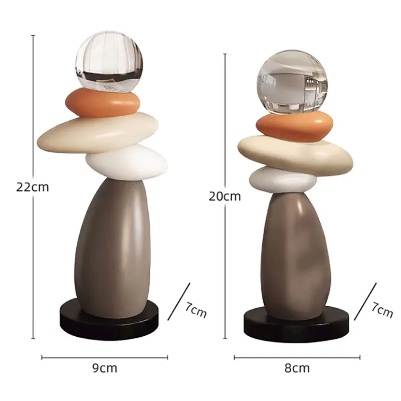 Modern Stone Figurines Resin Good Luck Book Nook Miniatures Living Room Office Aesthetic Decoration Accessories Gifts for Couple