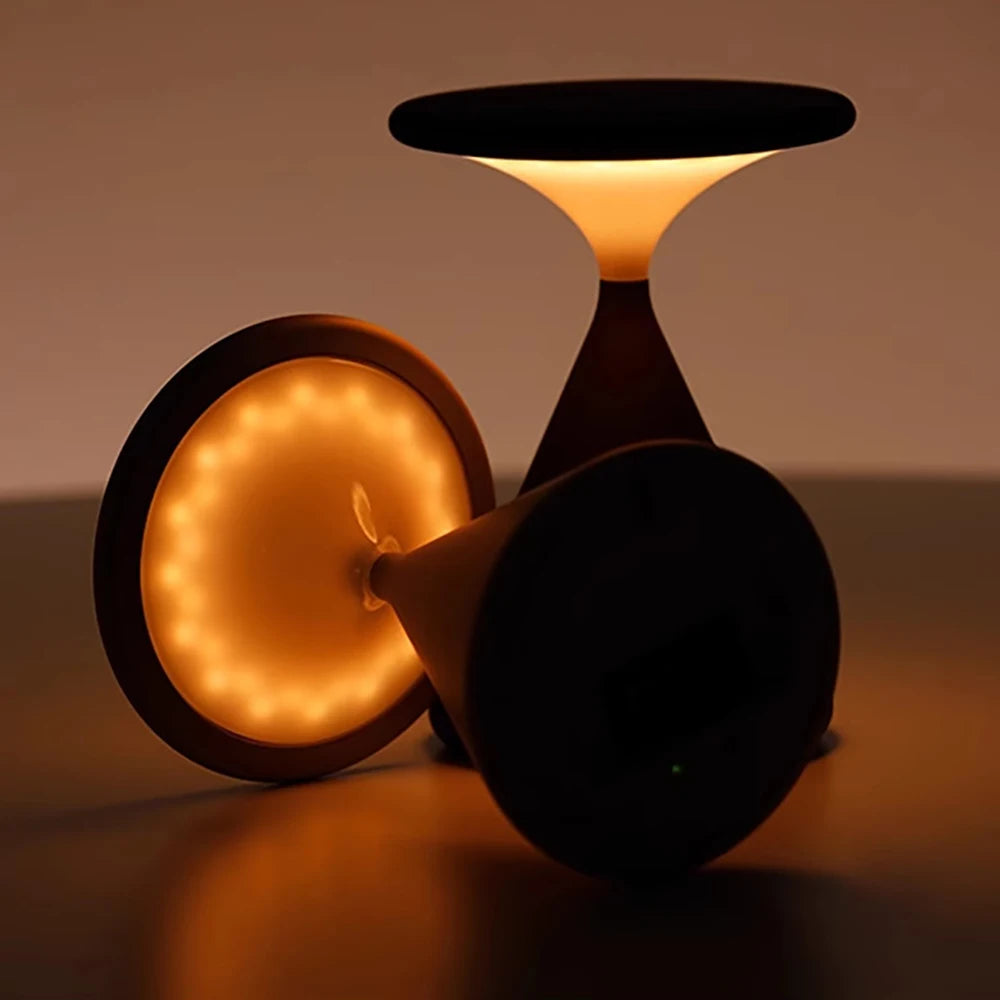 Bedhead Desk Mini Portable Touch Night Light Aluminum USB Rechargeable Funnel Light Outdoor Camping Light