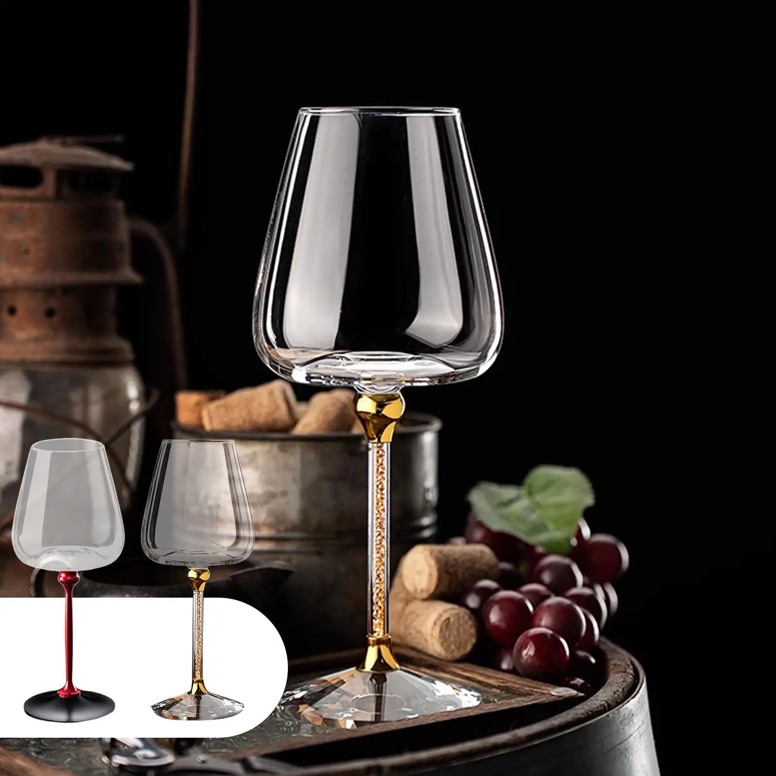 Elegant Wine Glasses Tall Wine Glasses Crystal Glassware Rolling Ergonomic Organizer Holder For Cocktail Drinking Birthday Pool