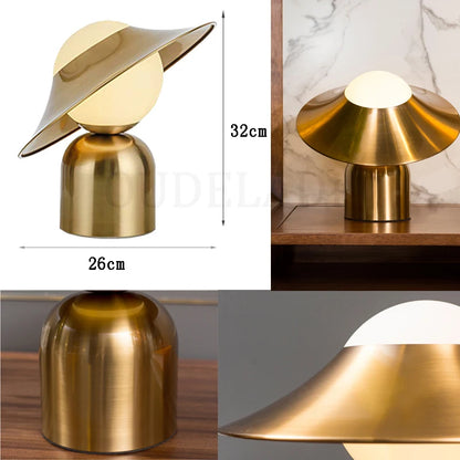 Nordic Glass Ball Led Table Lamp Gold Metal Table Light Living Room Bedside Lamp Study Desk Lamp Book Light Home Deco Luminaire