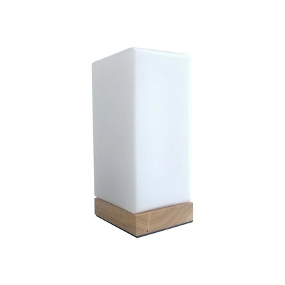 Modern glass bedroom table lamp solid wood glass night light warm E27 living room desk bedside lamp creative simplicity