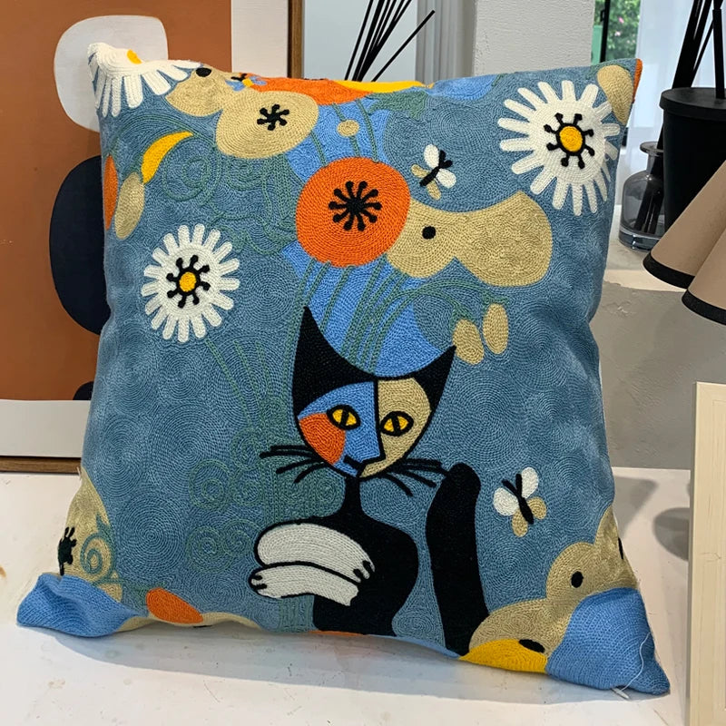 new style Cushion Cover Picasso Embroidered Decorative Throw Pillowcases Abstract Creative Decoration For Home Sofa Car Covers