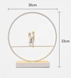 OUDELADI Angel doll table lamp bedside Romantic warm Couple desk lamp Modern home living room decor Bird table lamp