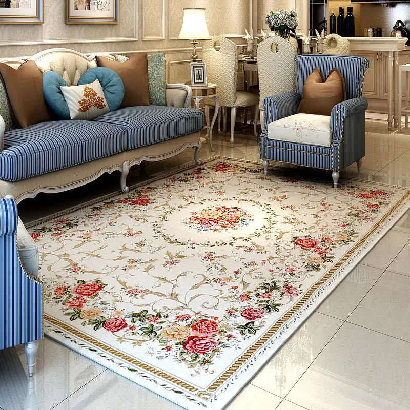 Europe Pastoral Carpets For Living Room Home Carpet Bedroom Sofa Coffee Table Floor Rug Rectangle Countryside Mat Study Area Rug