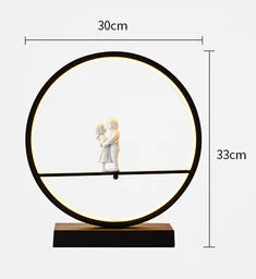 OUDELADI Angel doll table lamp bedside Romantic warm Couple desk lamp Modern home living room decor Bird table lamp