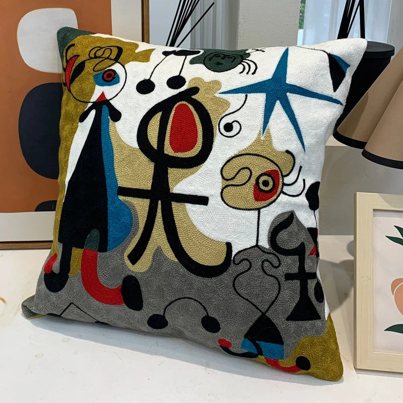 new style Cushion Cover Picasso Embroidered Decorative Throw Pillowcases Abstract Creative Decoration For Home Sofa Car Covers