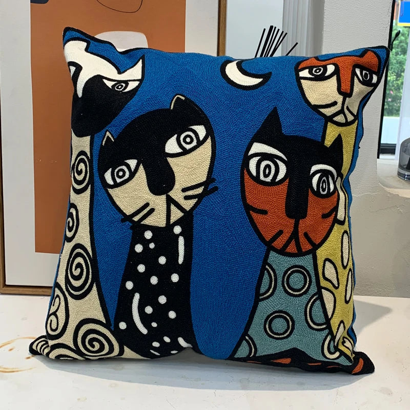 new style Cushion Cover Picasso Embroidered Decorative Throw Pillowcases Abstract Creative Decoration For Home Sofa Car Covers