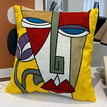 new style Cushion Cover Picasso Embroidered Decorative Throw Pillowcases Abstract Creative Decoration For Home Sofa Car Covers