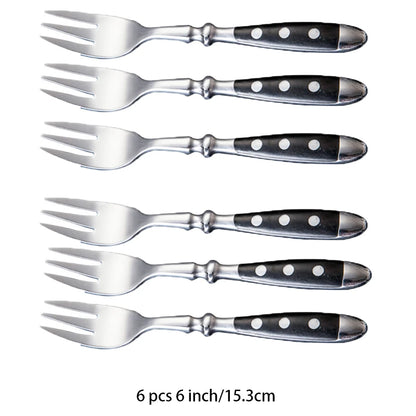 Classic Elegant Stainless Steel Cutlery Set Fork Spoon Knife Full  Dinning Fork Steak Knife Teaspoon Creative Dinnerware Set