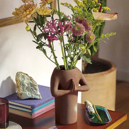 Aesthetic Luxury Vase Tulipe New Style Ceramic General Vases Nordic Flowers Decoration Salon Maison Luxe Minimalist Living Room