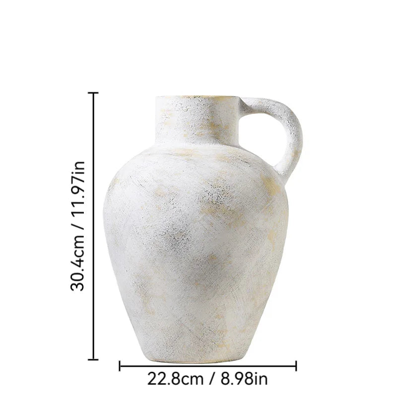 Ceramic vases, vintage vintage rough pottery art flower arrangement vases, home ornaments, earthenware jars