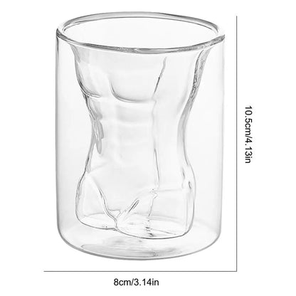 Body Shaped Shot Glassesheat-resistant Glass Cup Glass Sexo Lady Men Double Wall Whiskey Glasses Wine Shot Beer Cup