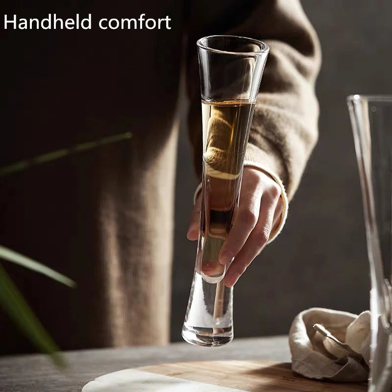 ​​Hand Blown Champagne Flutes Glasses | Clear Crystal for Weddings & Parties | Housewarming Toasting Cups Gifts​​