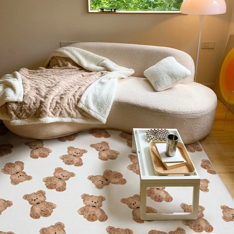 Japanese Style Carpets for Living Room Minimalist Bedroom Decor Plaid Carpet Checkerboard Lounge Rug Large Area Plush Floor Mat