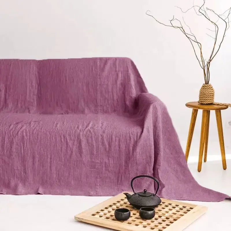 100% Linen Sofa Cover ,Premium Quality Sofa Slipcover, Soft Couch Chair Cover for Living Room Bedroom LOVESEAT Home Textile
