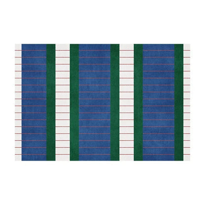 Living Room Carpet Creative Design French Retro Blue Striped Bedroom Bedside Rug Light Luxury High-end Coffee Table Mat Ковер 카펫