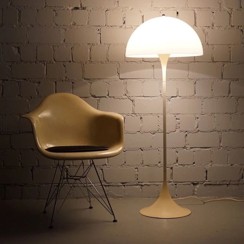 Danish Designer Cream Style White Floor Lamp Personalized Ins Simple Study Living Room Bedroom Bedside Mushroom Table Led Lights