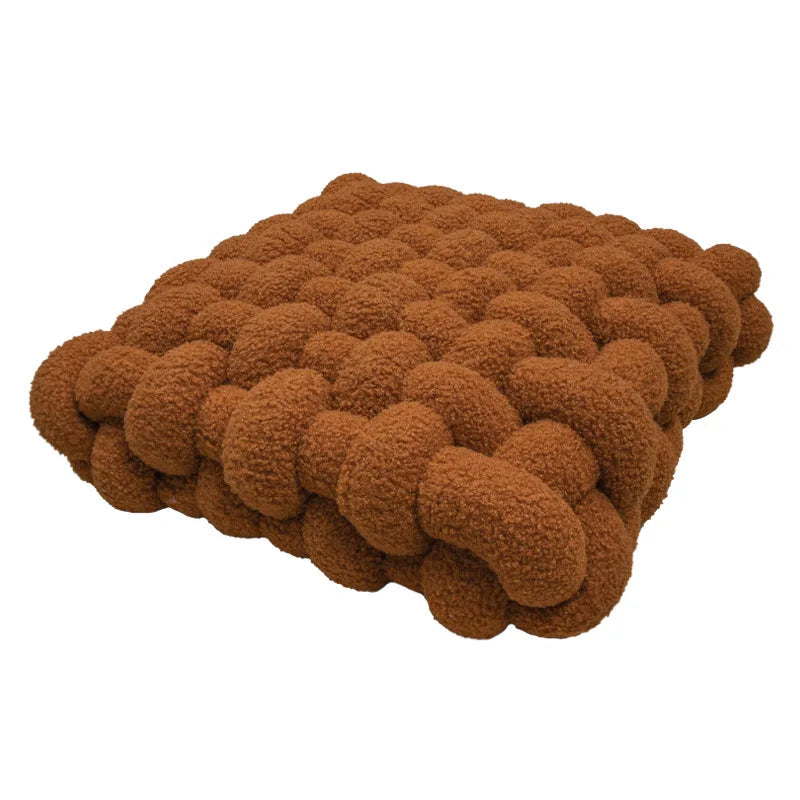 Nordic INS Lamb Velvet Square Woven Chair Pad Sofa  Cuion Plu Pillow Decorative Bay Window Pad Office Area Coffee op