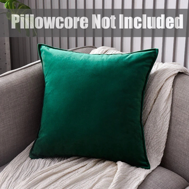1 Piece Super Soft Velvet Solid Color Living Room Sofa Decorative Cushion Cover Pillow Cover (excluding Filler)