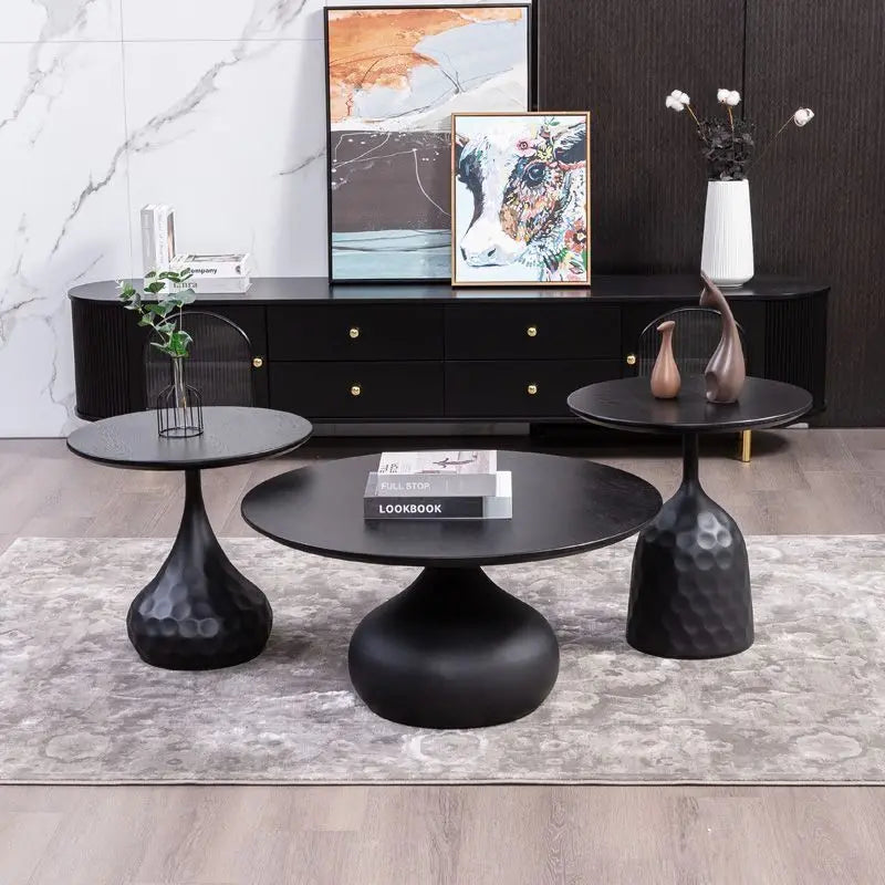 Nordic Solid Wood Coffee Table Set – view 5, modern home furniture