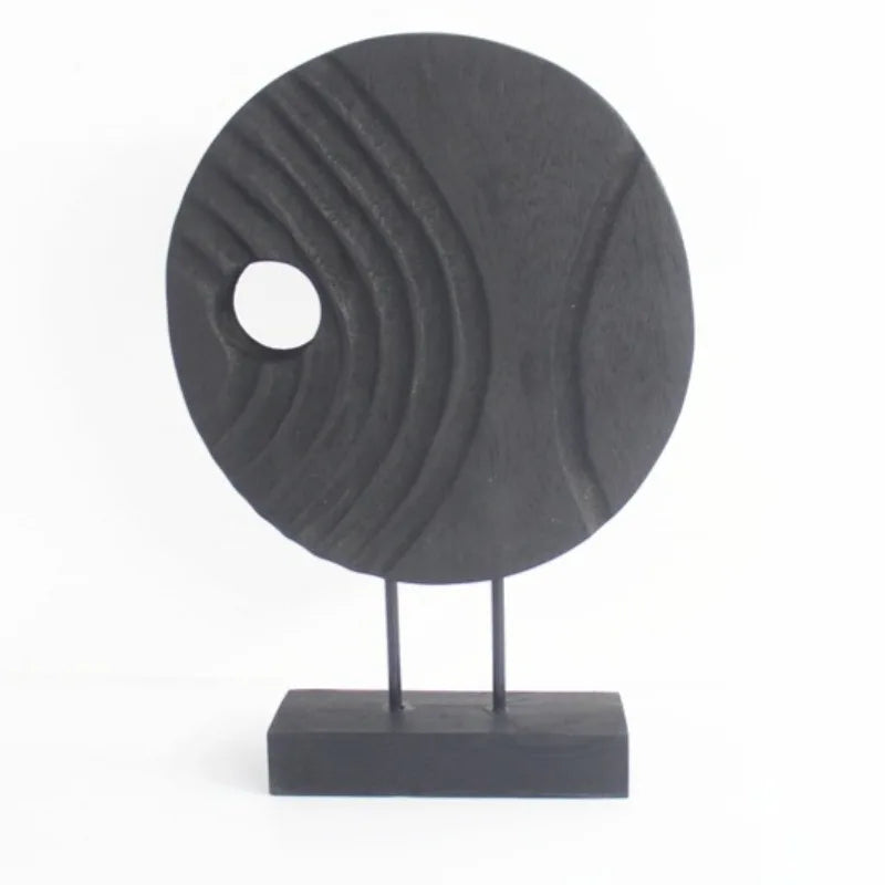 Wooden Sculptures Nordic Vintage Sculpture Elegant Luxury Creative Ornaments Miniature Aesthetic Art Ornament Home Decorations