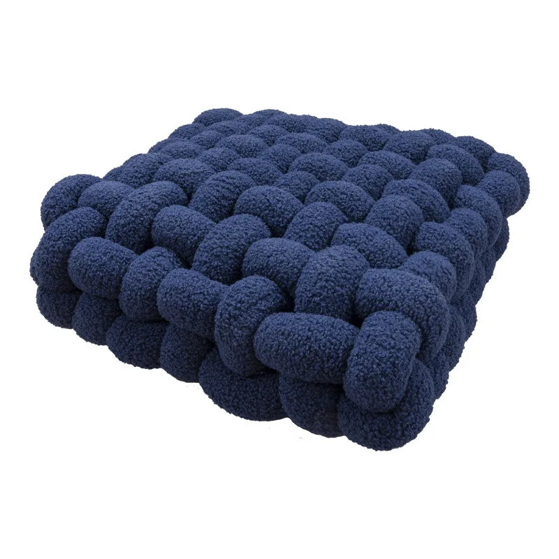Nordic INS Lamb Velvet Square Woven Chair Pad Sofa  Cuion Plu Pillow Decorative Bay Window Pad Office Area Coffee op